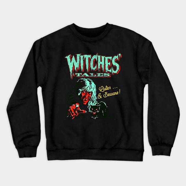 Witches Tales, distressed - From the eerie publication magazine Crewneck Sweatshirt by MonkeyKing